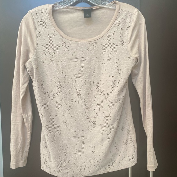 Hardly worn - Ann Taylor long sleeve shirt with double layer design on front. - Picture 1 of 1